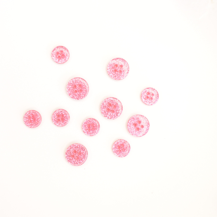 Bouton Ancien Rose à Gros Trou - Mercerie Vintage, Pièce Unique (réf. 3649)