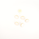 Bouton métal laqué rond coloris Ivoire - diam 11mm