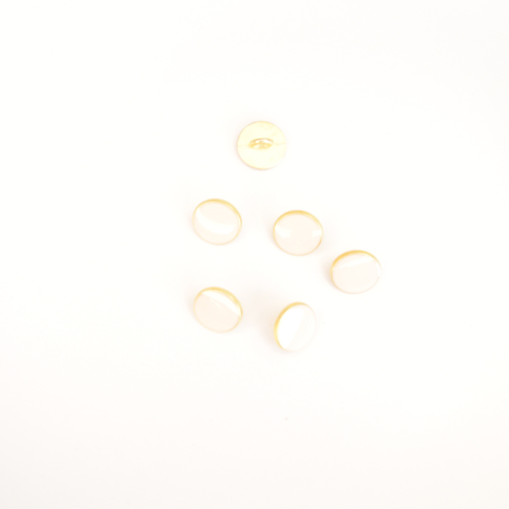 Bouton métal laqué rond coloris Ivoire - diam 11mm