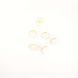 Bouton métal laqué rond coloris Ivoire - diam 11mm