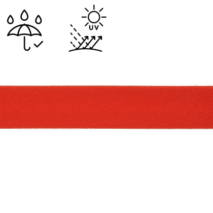 Biais d'extérieur imperméable anti UV 20 mm - Rouge