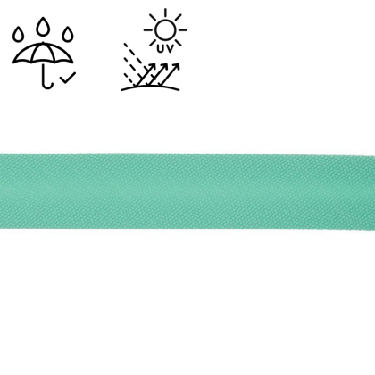 Biais d'extérieur imperméable anti UV 20 mm - Vert d'eau