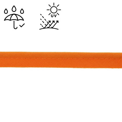 Passepoil d'extérieur imperméable anti UV 15 mm - Orange