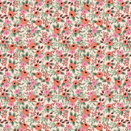 Tissu Rifle Paper en coton imprimé fleurs Blush Rosa - collection Primavera