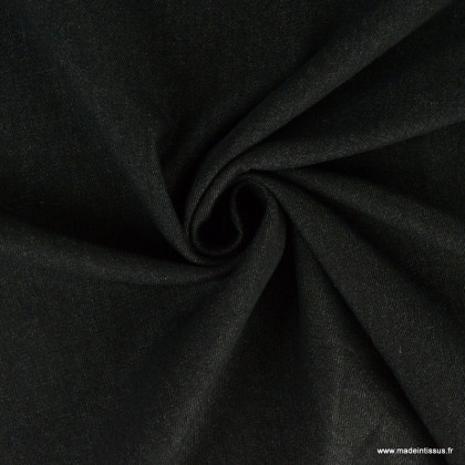 Tissu jean coton coloris noir