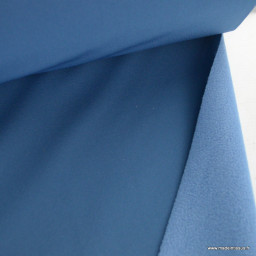 Tissu Softshell pour imperméable bleu denim