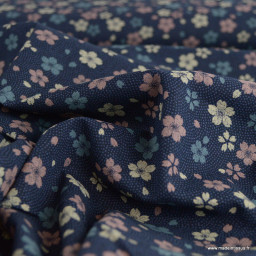 Tissu coton motif petites fleurs - Sevenberry Kasuri