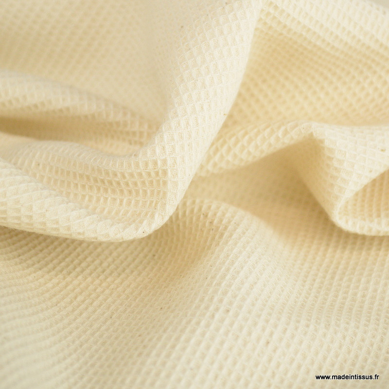 Tissu Coton Nid D'abeille Mini – Au Mètre, 150cm De Large, Certifié Oeko-Tex