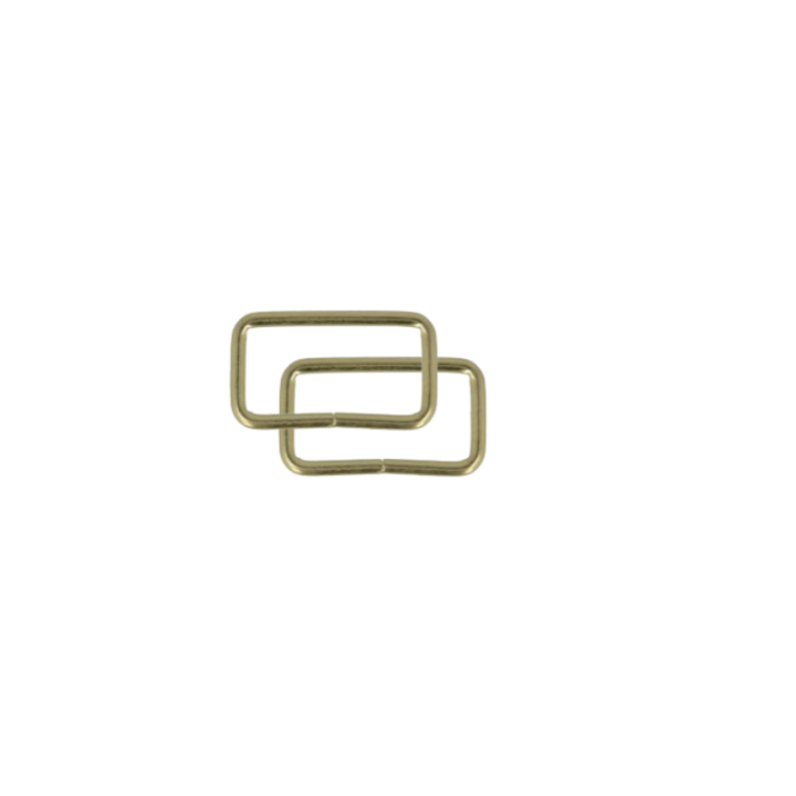 Passant rectangle 32mm finition Or (lot de 2)