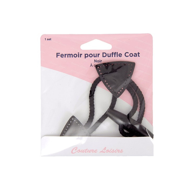 Brandebourg simili pour duffle coat - Noir