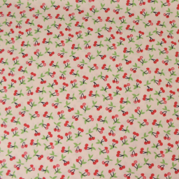 Tissu popeline motif cerises fond roses - Katia Fabrics - oeko tex