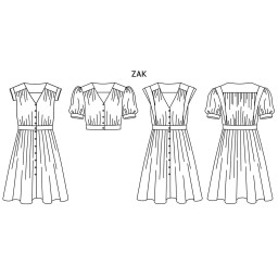 Patron de robe, crop-top Zak - P&M Patterns
