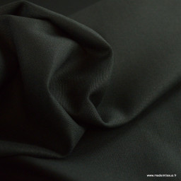 Tissu gabardine de coton sergé coloris Noir - oeko tex