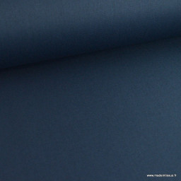 Tissu gabardine de coton coloris bleu marine - oeko tex