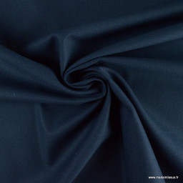 Tissu gabardine de coton coloris bleu marine - oeko tex