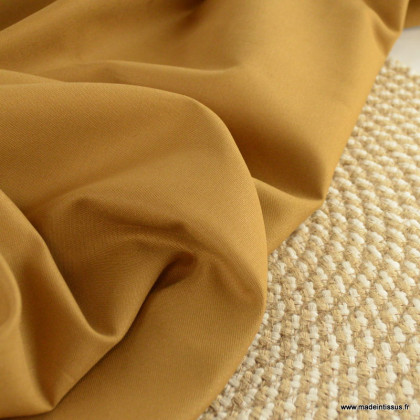 Tissu gabardine de coton coloris Havane - oeko tex