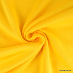 Tissu molleton sweat uni jaune - oeko tex