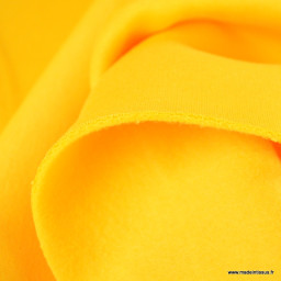 Tissu molleton sweat uni jaune - oeko tex