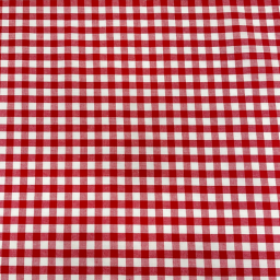 Tissu vichy grands carreaux sur Popeline coloris rouge et blanc - oeko tex