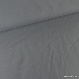 Tissu jersey de coton gris anthracite - oeko tex