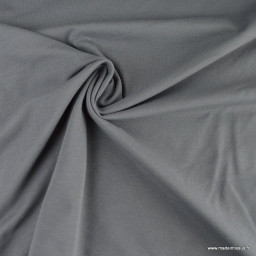Tissu jersey de coton gris anthracite - oeko tex