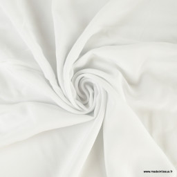 Tissu popeline de Viscose unie blanc