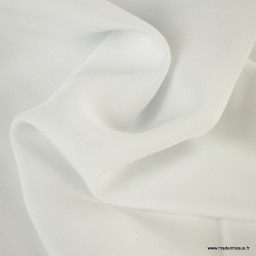 Tissu popeline de Viscose unie blanc