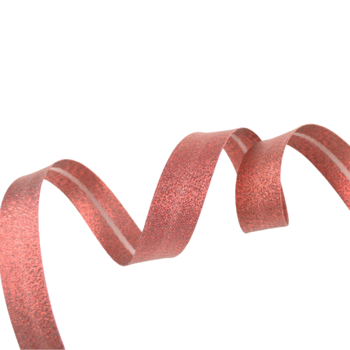 Biais replié 20 mm Lurex coloris rouge