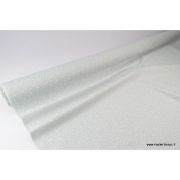 Tissu coton imprimé dessin étoiles blanc sur gris