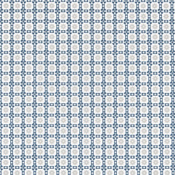 Tissu coton enduit Geline graphique et fleurs bleu et gris