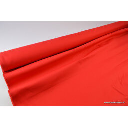 Tissu Sergé lourd coton rouge 300gr/m² pour vêtement de travail
