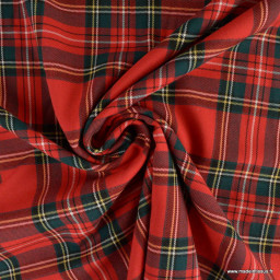 Tissu Tartan écossais rouge