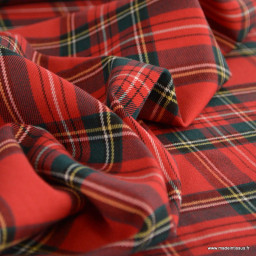 Tissu Tartan écossais rouge