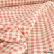 Tissu vichy en coton lavé - Vieux rose