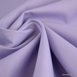 Tissu gabardine sergé polyester coton coloris Parme - oeko tex