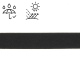 Biais d'extérieur imperméable anti UV 30 mm - noir