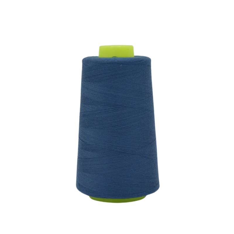 Bobine De Fil Tressé à La Main - Polyester, Couleur Bleu Lac, Longueur Environ 30 Mètres