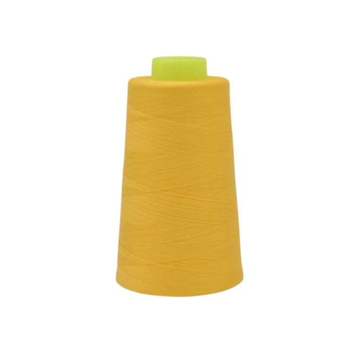 Cône de fil à coudre 100% polyester Jaune - 3000 yards