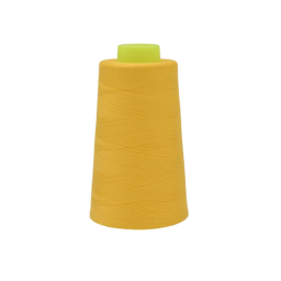 Cône de fil à coudre 100% polyester Jaune - 3000 yards
