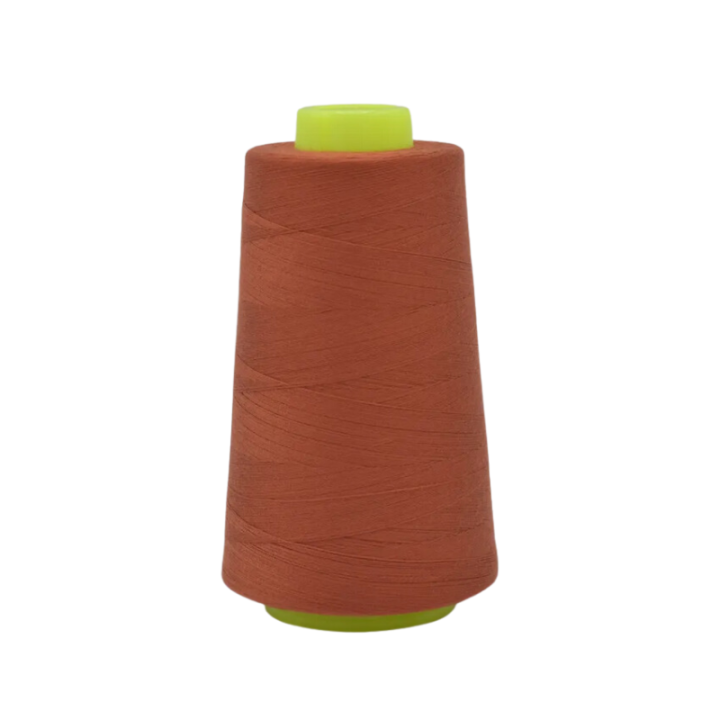 Cône de fil à coudre 100% polyester Terracotta - 3000 yards