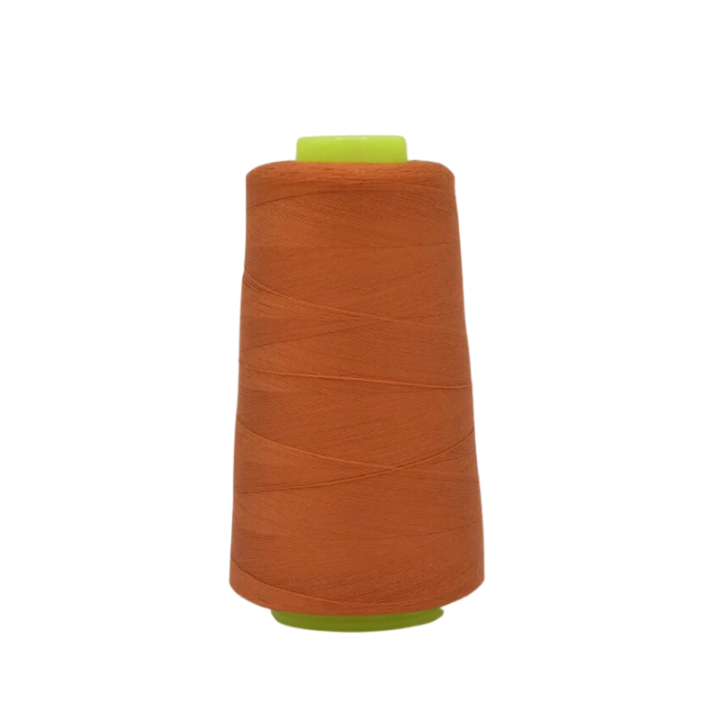 Cône de fil à coudre 100% polyester Cognac - 3000 yards
