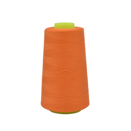 Cône de fil à coudre 100% polyester Orange - 3000 yards