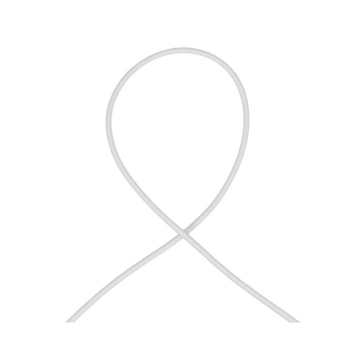 Cordon élastique rond 2mm Blanc