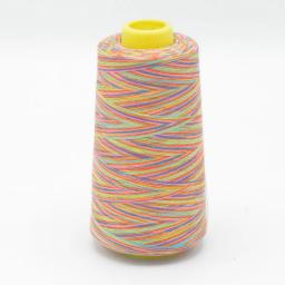 Cône de fil à coudre 100% polyester Multicouleur vert, bleu et rose  - 3000 yards