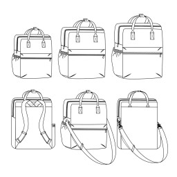 Patron de sac à dos ou Sacoche Eugène - Ikatee