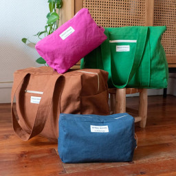 Lot de 5 étiquettes tissées - Voyage Voyage - Ikatee