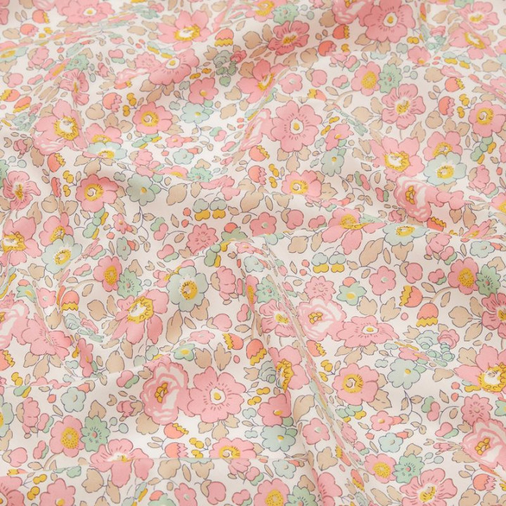 Tissu Liberty Betsy Rose et Vert Cupcake - oeko tex