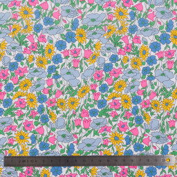 Tissu Liberty Poppy and Daisy Stabilo Fluo - oeko tex