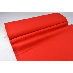 Tissu Lin lavé rouge  x50cm