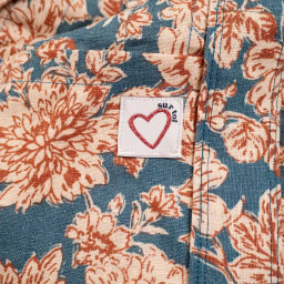 Lot de 5 étiquettes tissées - Coeur sur toi - Ikatee